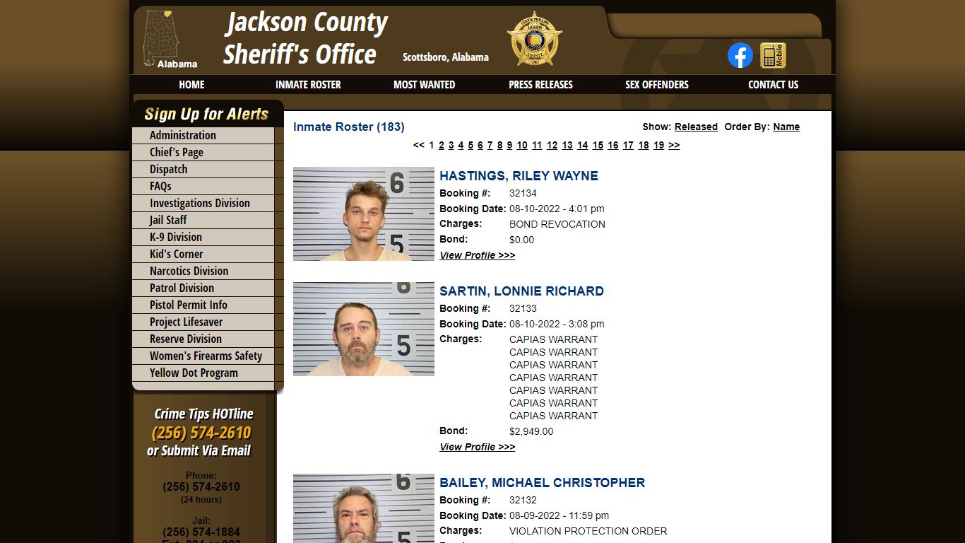 Inmate Roster - Jackson County Sheriff's Office